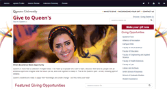 Desktop Screenshot of givetoqueens.ca