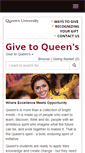 Mobile Screenshot of givetoqueens.ca