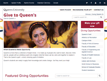 Tablet Screenshot of givetoqueens.ca